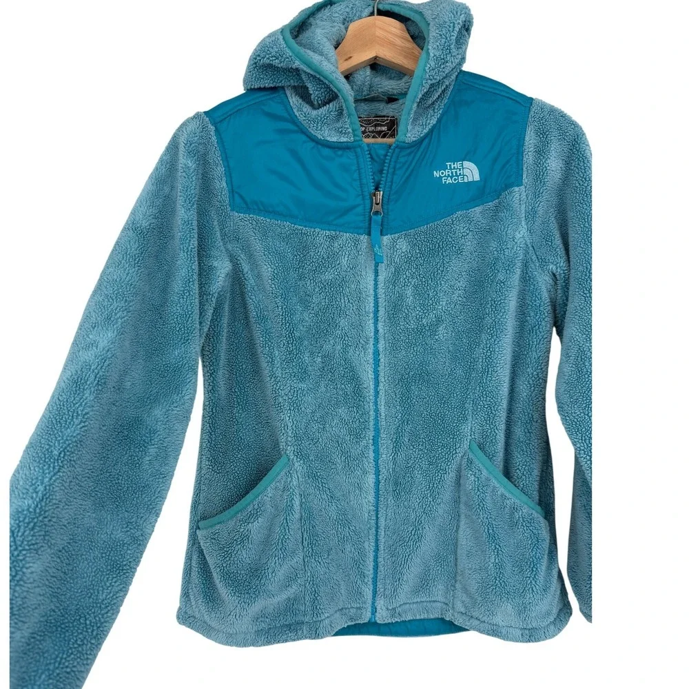 The North Face Girl's Blue‎ Oso Hooded Fleece Zip Up Jacket L 14/16